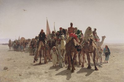 Pelgrims op weg naar Mekka, 1861 door Leon Auguste Adolphe Belly